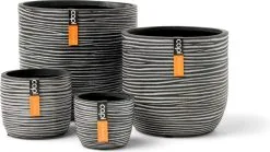Capi Europe - Set Van 4 - Bloempot Binnen - Rib Antraciet