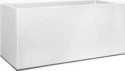 Elho Vivo Structure Finish Lang 90 - Plantenbak Voor Binnen & Buiten - Ø 88 X H 41 - Wit -Bloempotten Verkoop 1200x680 1