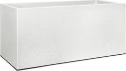 Elho Vivo Structure Finish Lang 90 - Plantenbak Voor Binnen & Buiten - Ø 88 X H 41 - Wit -Bloempotten Verkoop 1200x680