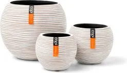 Capi Europe - Set Van 3 - Bloempot Binnen - Rib Ivoor