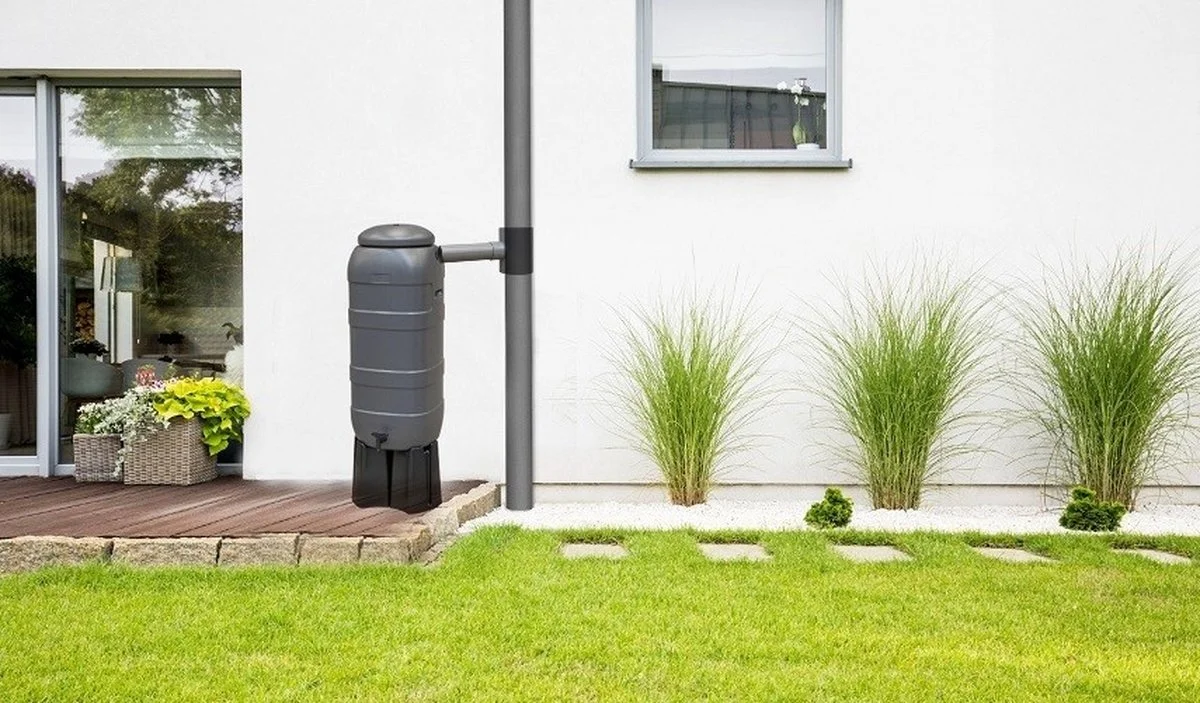 Harcostar Regenton Rainsaver - Antraciet 100 L + Voet + Vulautomaat 5 Harcostar Regenton Rainsaver - Antraciet 100 L + Voet + Vulautomaat - Afbeelding 5