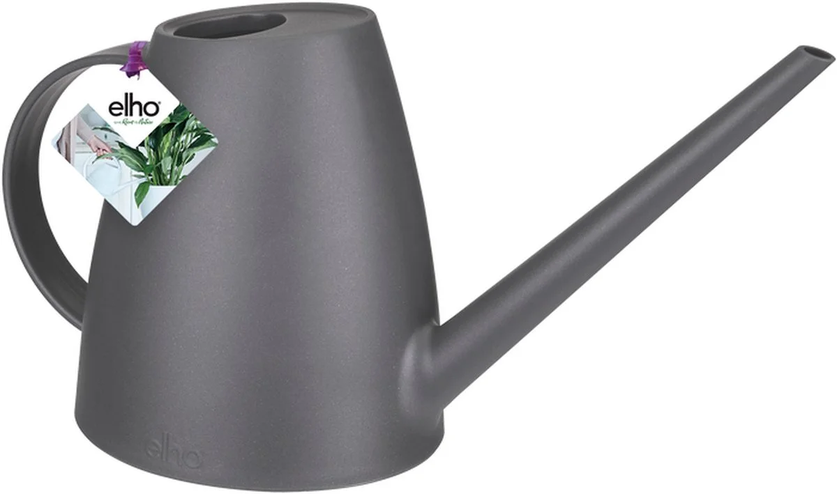 Elho Brussels Gieter 1,8l - Gieter Voor Binnenkweken En Oogsten - Ø 33.0 X H 17.0 Cm - Zwart/Antraciet 2 Elho Brussels Gieter 1,8l - Gieter Voor Binnenkweken En Oogsten - Ø 33.0 X H 17.0 Cm - Zwart/Antraciet - Afbeelding 2
