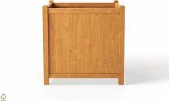 Houten Plantenbak Met Wieltjes 50x50 - Geolied Duurzaam FSC Acaciahout – Bloembak Buiten - Plantenbakken Buiten - Perfecthomeshop -Bloempotten Verkoop 1200x720 1