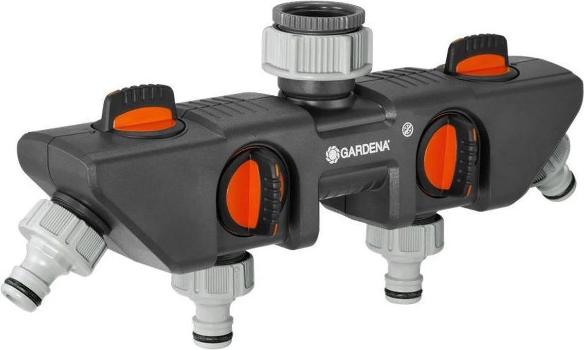 GARDENA - Waterverdeler - Slangkoppeling - 4 Uitgangen 1 GARDENA - Waterverdeler - Slangkoppeling - 4 Uitgangen