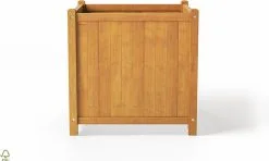 Houten Plantenbak Met Wieltjes 50x50 - Geolied Duurzaam FSC Acaciahout – Bloembak Buiten - Plantenbakken Buiten - Perfecthomeshop -Bloempotten Verkoop 1200x720