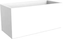 Elho Vivo Matt Finish Lang Wielen 90 - Grote Staande Plantenbak Voor Binnen & Buiten - Gemaakt Van Gereycled Plastic - L 39 X W 88 X H 41 Cm - Wit -Bloempotten Verkoop 1200x744