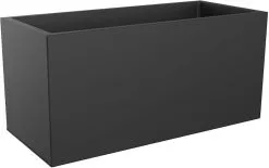 Elho Vivo Matt Finish Lang Wielen 90 - Grote Staande Plantenbak Voor Binnen & Buiten - Gemaakt Van Gereycled Plastic - L 39 X W 88 X H 41 Cm - Zwart -Bloempotten Verkoop 1200x751