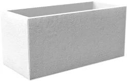 Elho Vivo Structure Finish Lang 90 - Plantenbak Voor Binnen & Buiten - Ø 88 X H 41 - Wit -Bloempotten Verkoop 1200x770