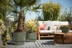 Elho Greenville Rond 30 - Grote Bloempot Voor Buiten - Gemaakt Van Gereycled Plastic - Ø 29.5 X H 27.8 Cm - Blad Groen -Bloempotten Verkoop 1200x801 1