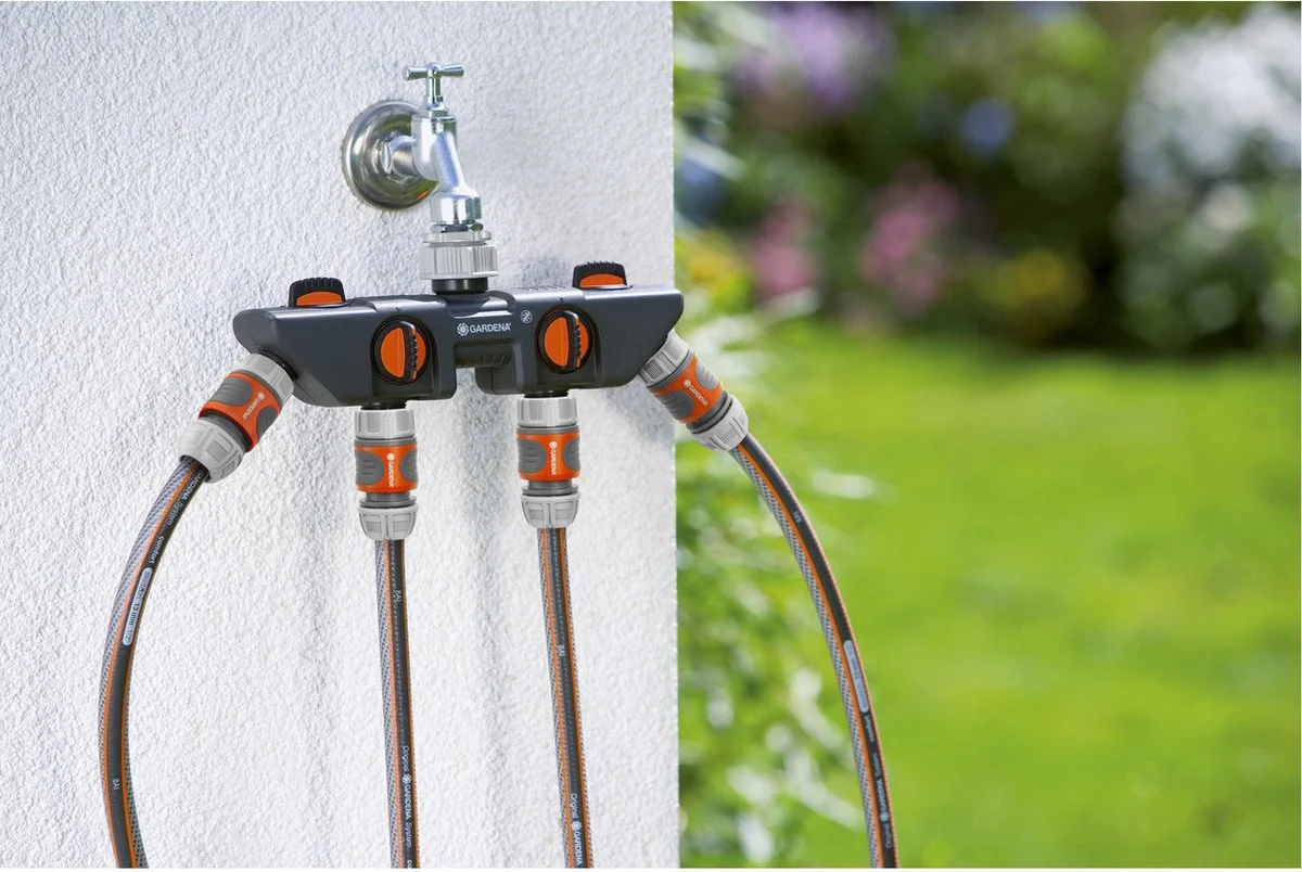 GARDENA - Waterverdeler - Slangkoppeling - 4 Uitgangen 2 GARDENA - Waterverdeler - Slangkoppeling - 4 Uitgangen - Afbeelding 2