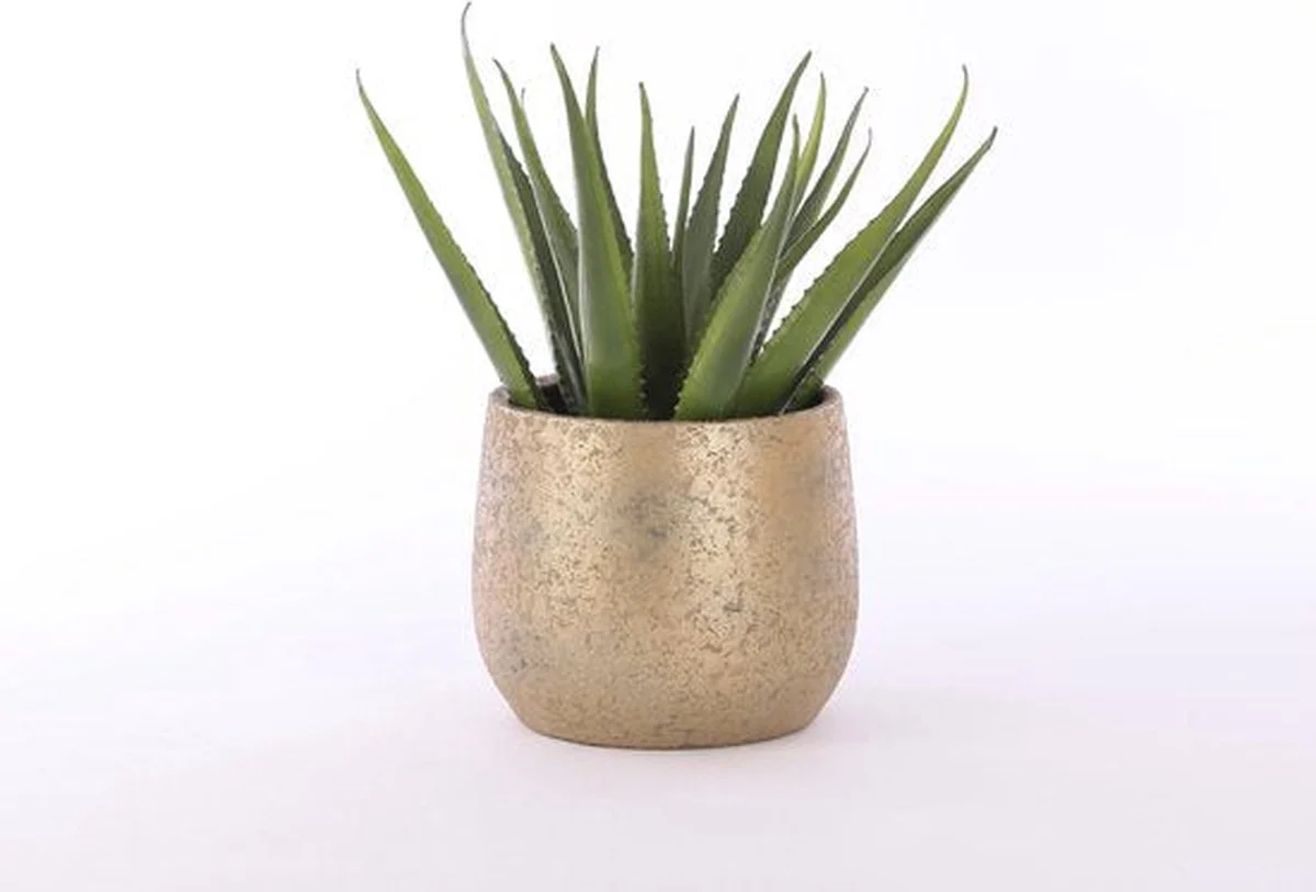 Mica Decorations Clemente Bloempot - H31 X Ø38 Cm - Terracotta - Goud 7 Mica Decorations Clemente Bloempot - H31 X Ø38 Cm - Terracotta - Goud - Afbeelding 7