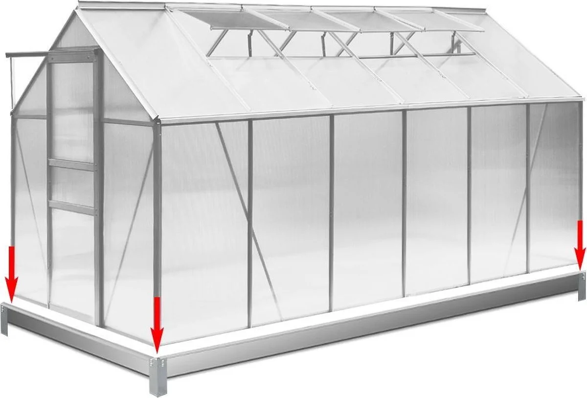 Deuba Broeikas Fundament Verzinkt - 380x190cm - Incl. Montagemateriaal 6 Deuba Broeikas Fundament Verzinkt - 380x190cm - Incl. Montagemateriaal - Afbeelding 6