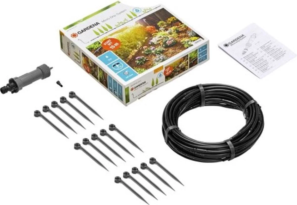 GARDENA Micro Drip System Startset S - Voor Rijplanten Druppelsysteem- 15 Meter 14 GARDENA Micro Drip System Startset S - Voor Rijplanten Druppelsysteem- 15 Meter - Afbeelding 14