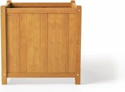 Houten Plantenbak Met Wieltjes 50x50 - Geolied Duurzaam FSC Acaciahout – Bloembak Buiten - Plantenbakken Buiten - Perfecthomeshop -Bloempotten Verkoop 1200x878 2