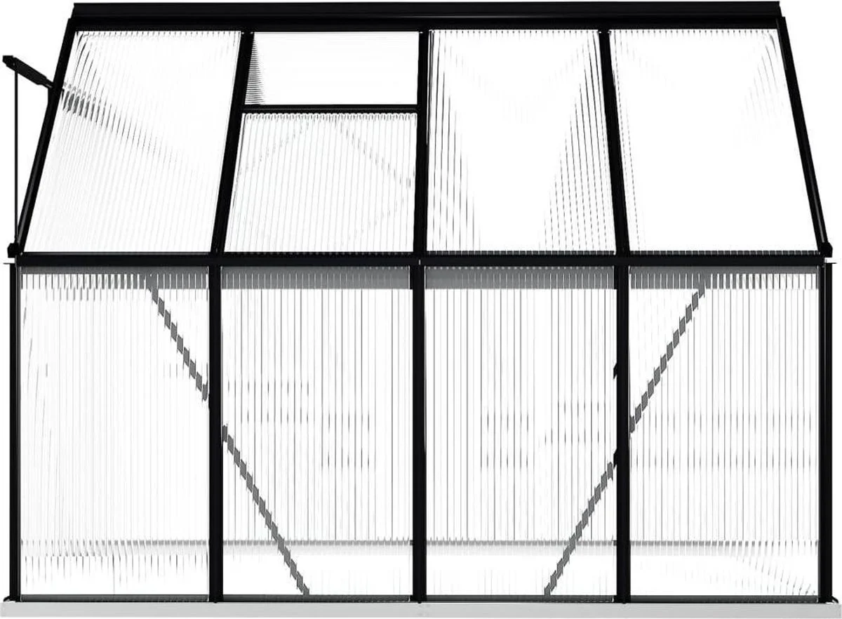 VidaXL Broeikas Met Basisframe 4,75 M² Aluminium Antracietkleurig 8 VidaXL Broeikas Met Basisframe 4,75 M² Aluminium Antracietkleurig - Afbeelding 8