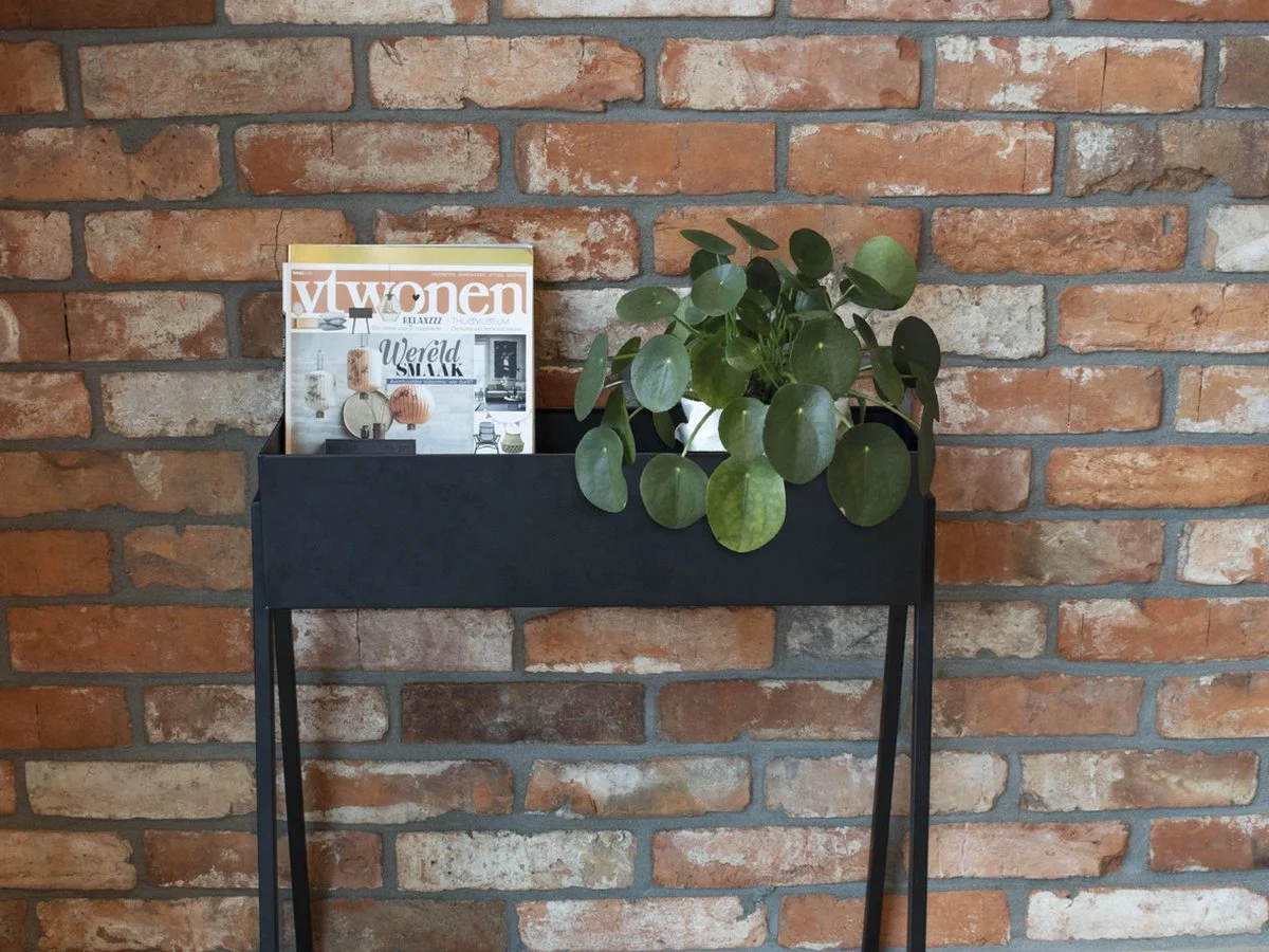 Mullrose Gusta - Plantenbak - Zwart - 58x18x63cm 2 Mullrose Gusta - Plantenbak - Zwart - 58x18x63cm - Afbeelding 2