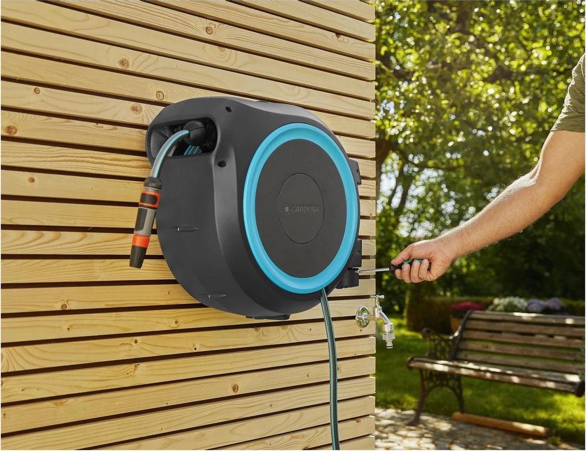 GARDENA - Wandslangenbox Slanghouder - RollUp M/L - 25 Meter - Ø 13 Mm 10 GARDENA - Wandslangenbox Slanghouder - RollUp M/L - 25 Meter - Ø 13 Mm - Afbeelding 10