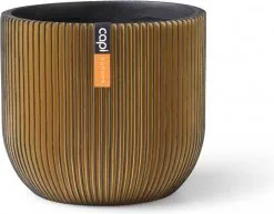 Capi Europe - Bloempot Bol Groove - 23x21 - Goud - Bloempot Voor Binnen - BGVGB134 -Bloempotten Verkoop 1200x939 1