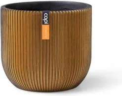 Capi Europe - Bloempot Bol Groove - 23x21 - Goud - Bloempot Voor Binnen - BGVGB134 -Bloempotten Verkoop 1200x947 1