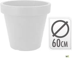 Relaxwonen - Bloempot Rond 60 X 52 Cm Wit -Bloempotten Verkoop 1200x974