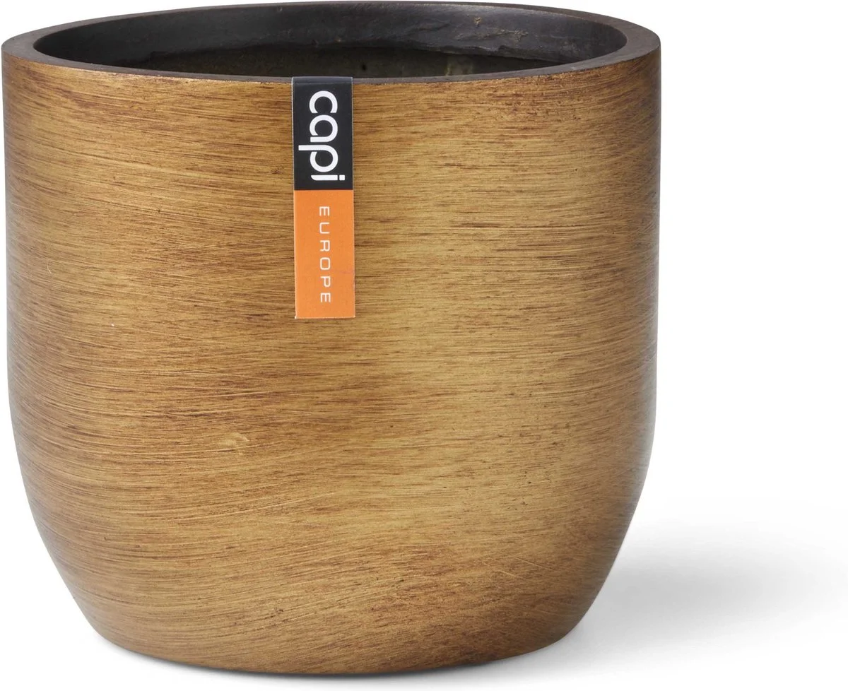 Capi Europe - Bloempot Bol Retro - 14x13 - Goud - Bloempot Voor Binnen - BRTG132 1 Capi Europe - Bloempot Bol Retro - 14x13 - Goud - Bloempot Voor Binnen - BRTG132