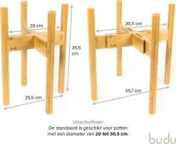 Budu Plantenstandaard Binnen – Plantenhouder – Plantenrek – Uitschuifbaar - Bloempot Standaard - Bamboe Hout - Ø 20 Tot 30 Cm 17 Budu Plantenstandaard Binnen – Plantenhouder – Plantenrek – Uitschuifbaar - Bloempot Standaard - Bamboe Hout - Ø 20 Tot 30 Cm -Bloempotten Verkoop 1200x986 1