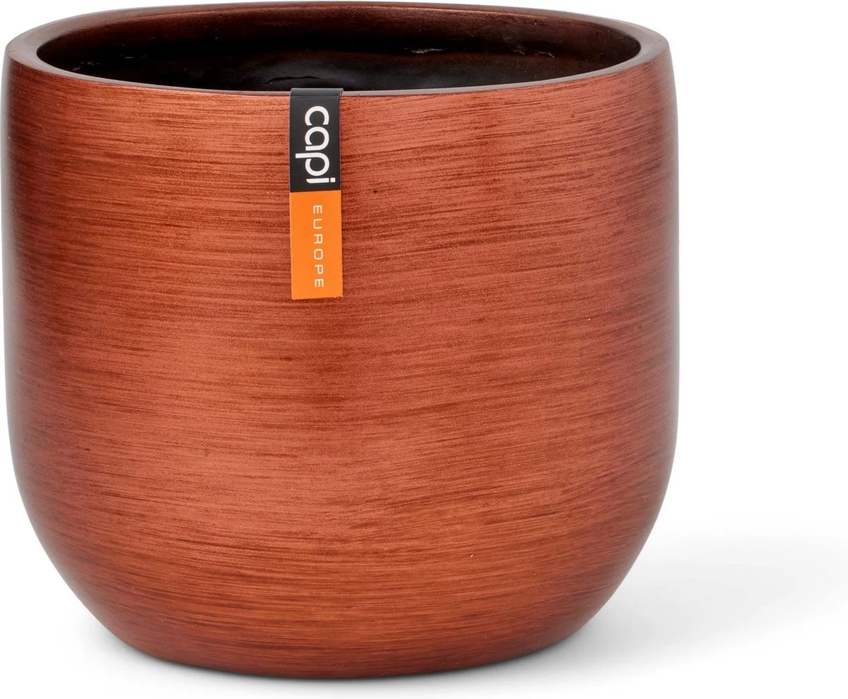 Capi Europe - Bloempot Bol Retro - 23x21 - Koper - Bloempot Voor Binnen - BRTC134 1 Capi Europe - Bloempot Bol Retro - 23x21 - Koper - Bloempot Voor Binnen - BRTC134