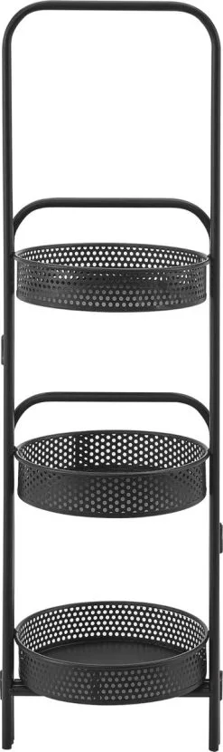 En.casa Plantenstandaard Vrasene Metaal 75x68x20 Cm Zwart -Bloempotten Verkoop 357x1200