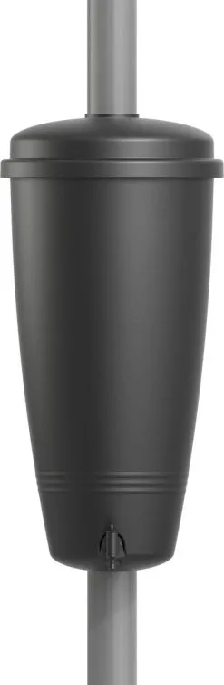 Elho Green Basics Rain Catcher 33 - Regenton Voor Balkonbuiten - Ø 33.5 X H 73.5 Cm - Zwart/Living Black
