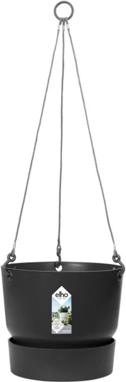 Elho Greenville Hangschaal 24 - Bloempot Voor Balkonbuiten - Ø 23.5 X H 20.5 Cm - Zwart/Living Black 9 Elho Greenville Hangschaal 24 - Bloempot Voor Balkonbuiten - Ø 23.5 X H 20.5 Cm - Zwart/Living Black -Bloempotten Verkoop 397x1200