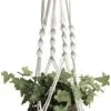 Merkloos Plantenhanger Macramé - Luxe Gevlochten Touw Katoen - 1 Stuk - Plantenpot Ophangen - Planthanger