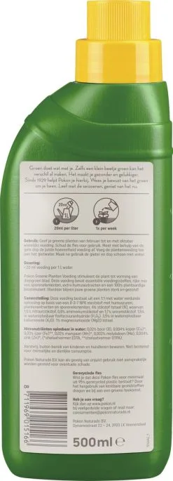Pokon Groene Planten Voeding - 500ml - Plantenvoeding - 20ml Per 1L Water -Bloempotten Verkoop 433x1200 5