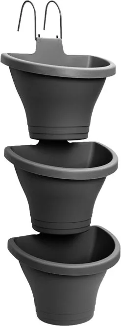 Elho Corsica Vertical Forest 24 - Bloempot Voor Balkonbuiten - Ø 26.7 X H 29.7 Cm - Zwart/Antraciet 30 Elho Corsica Vertical Forest 24 - Bloempot Voor Balkonbuiten - Ø 26.7 X H 29.7 Cm - Zwart/Antraciet -Bloempotten Verkoop 448x1200