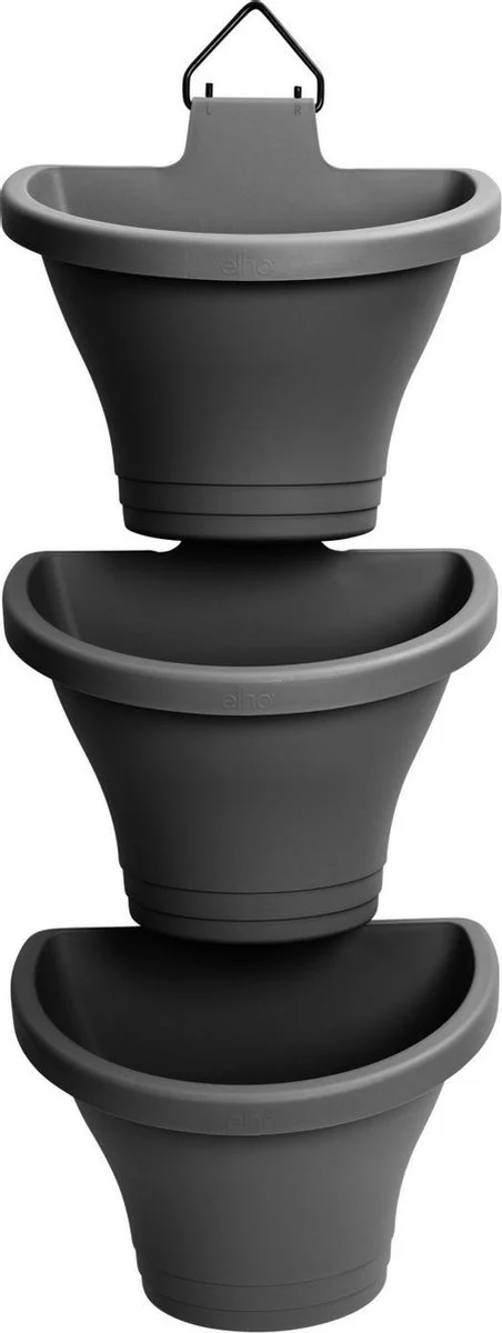 Elho Corsica Vertical Forest 24 - Bloempot Voor Balkonbuiten - Ø 26.7 X H 29.7 Cm - Zwart/Antraciet 17 Elho Corsica Vertical Forest 24 - Bloempot Voor Balkonbuiten - Ø 26.7 X H 29.7 Cm - Zwart/Antraciet - Afbeelding 17