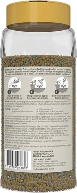 Pokon Voedingskorrels Voor Groene Planten - 800gr - 180 Dagen Voeding - Plantenvoeding -Bloempotten Verkoop 482x1200 3