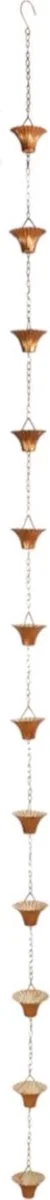 Esschert Design Regenketting 254 Cm Staal Koper 5 Esschert Design Regenketting 254 Cm Staal Koper - Afbeelding 5