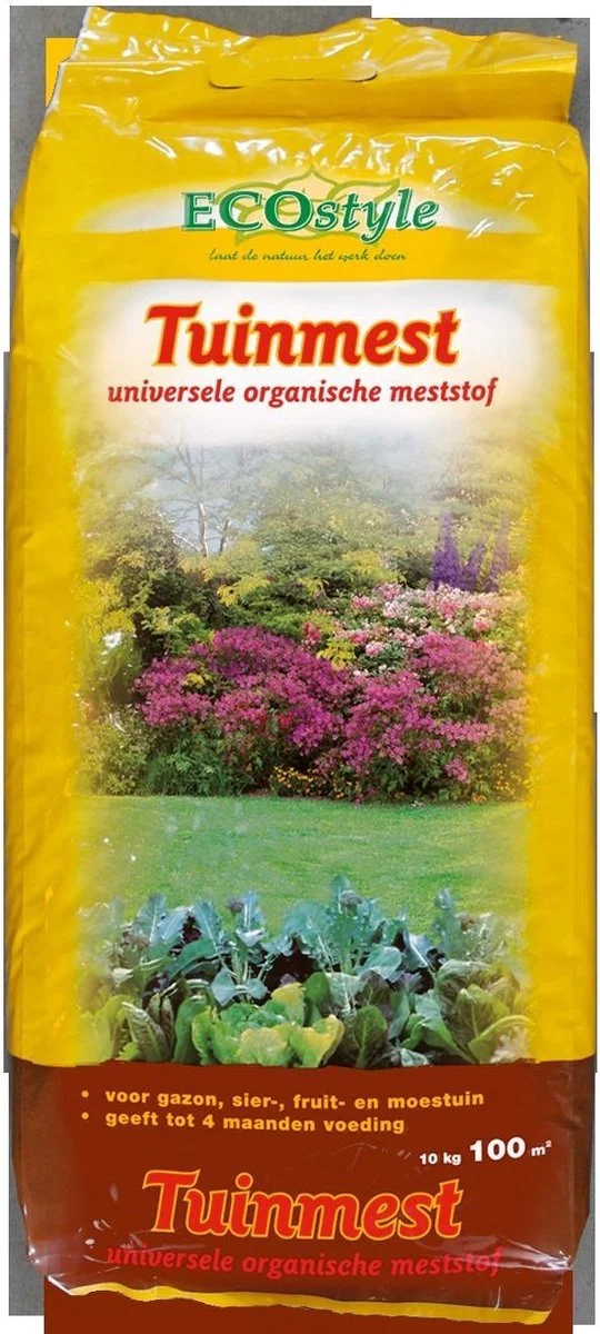 ECOstyle Tuinmest Organische Meststof - Border & Siertuin - Natuurlijke Meststof Gazon - 120 Dagen Voeding- 100 M² - 10 KG 4 ECOstyle Tuinmest Organische Meststof - Border & Siertuin - Natuurlijke Meststof Gazon - 120 Dagen Voeding- 100 M² - 10 KG - Afbeelding 4