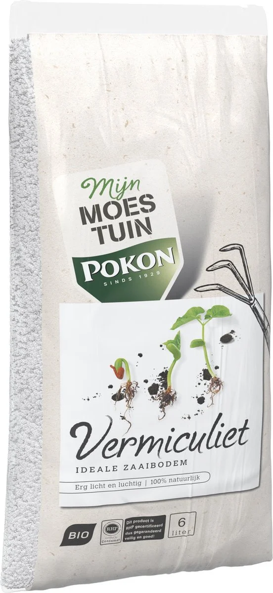Pokon Bio Vermiculiet - 6l - 100% Natuurlijk - Ideale Zaaibodem 2 Pokon Bio Vermiculiet - 6l - 100% Natuurlijk - Ideale Zaaibodem - Afbeelding 2