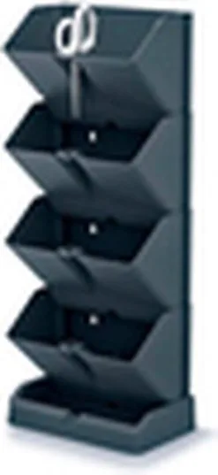 Prosperplast Verticale Kruidentuin Kunststof - Staand/hangend - Modulair - Antraciet Grijs - L 20 X B 11 X H 48 Cm - Incl. Kruidenschaar 19 Prosperplast Verticale Kruidentuin Kunststof - Staand/hangend - Modulair - Antraciet Grijs - L 20 X B 11 X H 48 Cm - Incl. Kruidenschaar -Bloempotten Verkoop 552x1200