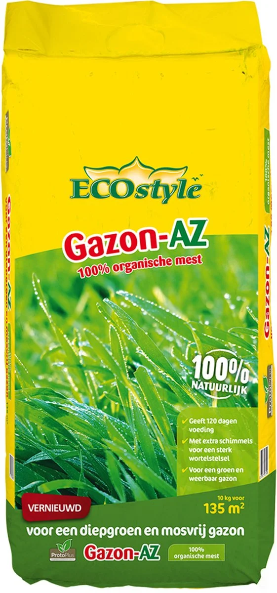ECOstyle Gazon AZ Organische Gazonmest – Voor Diepgroen En Sterk Gazon – Geeft Tot 120 Dagen Voeding – Werkt Tegen Mos - 135 M² - 10 KG 8 ECOstyle Gazon AZ Organische Gazonmest – Voor Diepgroen En Sterk Gazon – Geeft Tot 120 Dagen Voeding – Werkt Tegen Mos - 135 M² - 10 KG - Afbeelding 8