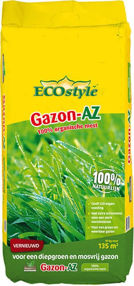 ECOstyle Gazon AZ Organische Gazonmest – Voor Diepgroen En Sterk Gazon – Geeft Tot 120 Dagen Voeding – Werkt Tegen Mos - 70 M² - 5 KG 5 ECOstyle Gazon AZ Organische Gazonmest – Voor Diepgroen En Sterk Gazon – Geeft Tot 120 Dagen Voeding – Werkt Tegen Mos - 70 M² - 5 KG - Afbeelding 5