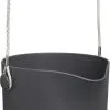 Elho B.for Swing 18 Hangpot - Bloempot Voor Binnen - Ø 18.0 X H 16.5 Cm - Zwart/Antraciet