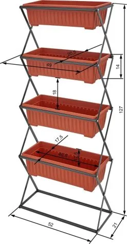 Tectake - Verticaal Plantenrek Met 4 Bakken - 403445 10 Tectake - Verticaal Plantenrek Met 4 Bakken - 403445 -Bloempotten Verkoop 624x1200 1