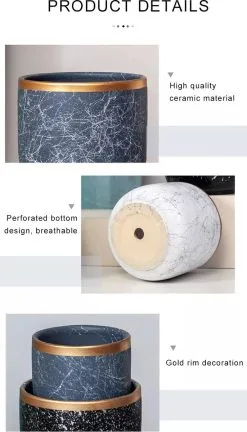 Spieringstore® Bloempotten Binnen - Keramiek - Gouden Rand - Bloempot Buiten - Afvoergat 24 Cm - Wit Zwart – Groot 8 Spieringstore® Bloempotten Binnen - Keramiek - Gouden Rand - Bloempot Buiten - Afvoergat 24 Cm - Wit Zwart – Groot -Bloempotten Verkoop 686x1200 1