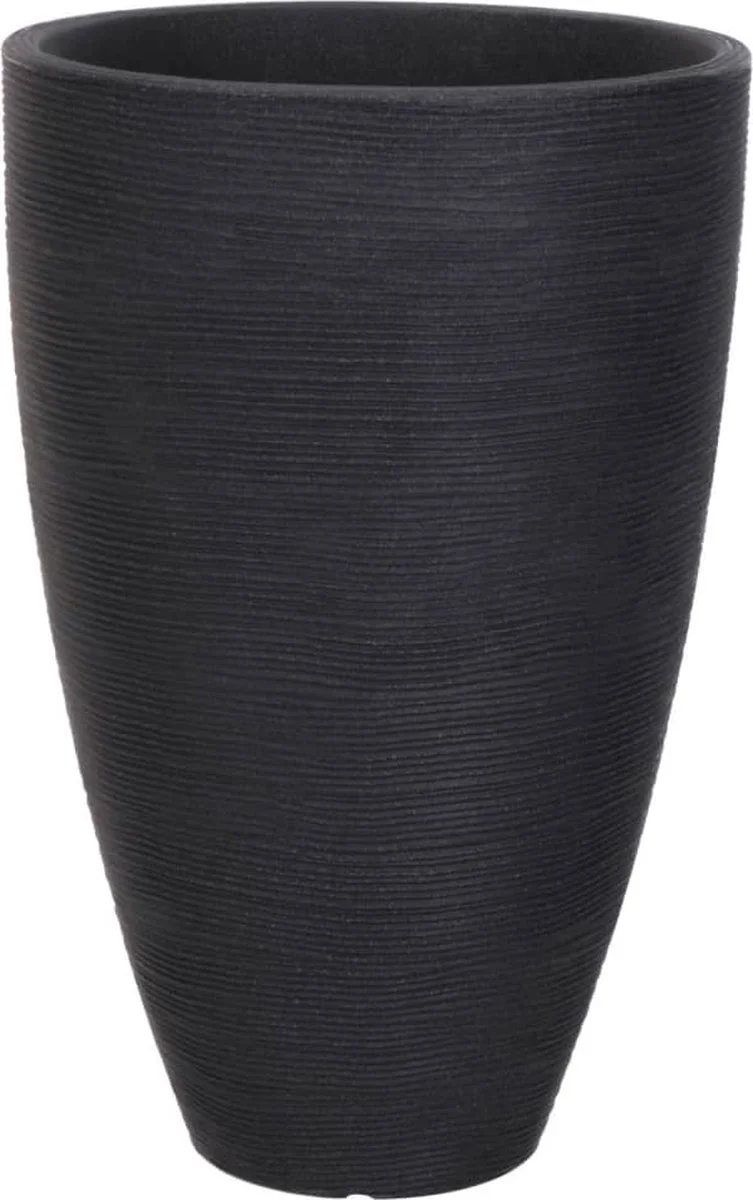 Pro Garden ProGarden Bloempot Geribbeld 40x60 Cm Antracietkleurig 1 Pro Garden ProGarden Bloempot Geribbeld 40x60 Cm Antracietkleurig