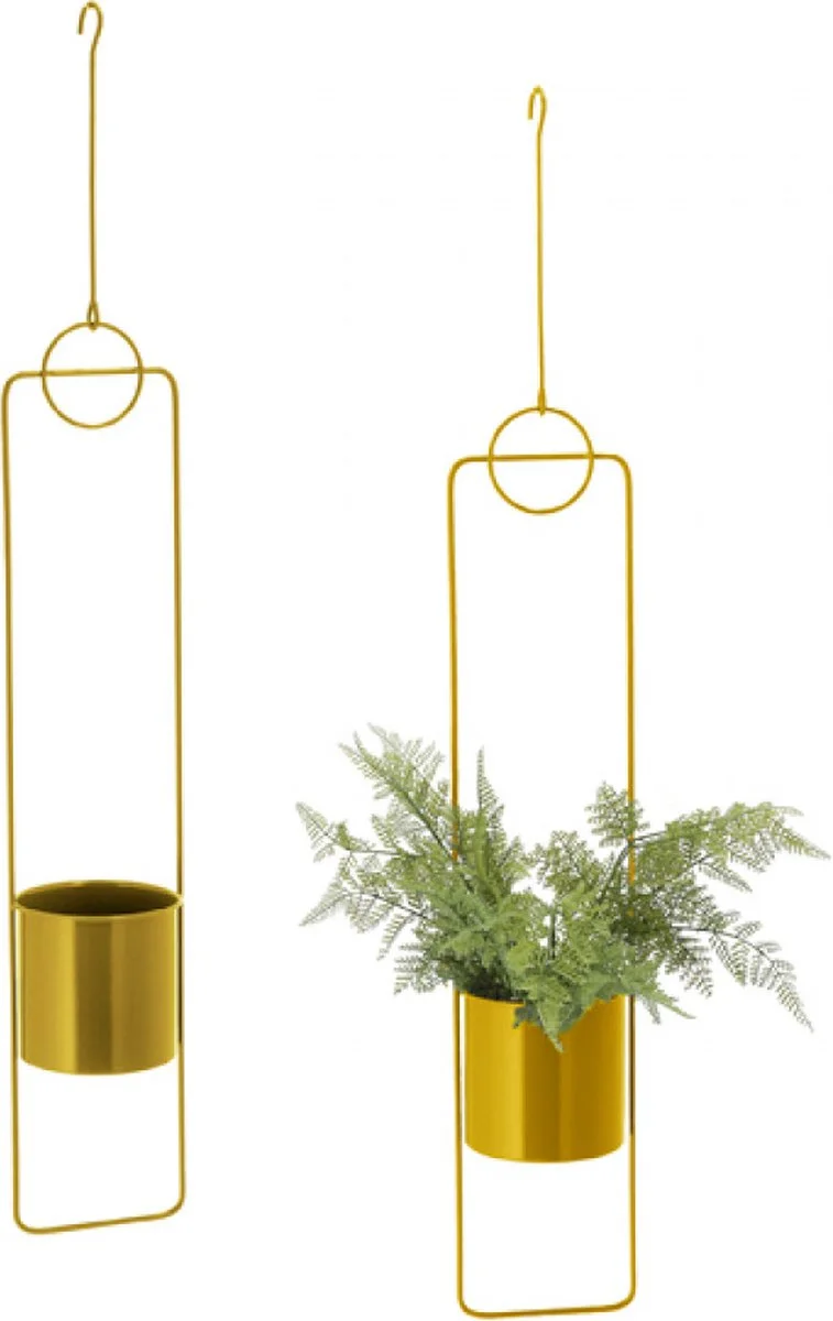 Merkloos Bloempotten Om Op Te Hangen - Hangende Plantenpot - 2 Stuks - 88 Cm Hoog - Gouden 1 Merkloos Bloempotten Om Op Te Hangen - Hangende Plantenpot - 2 Stuks - 88 Cm Hoog - Gouden