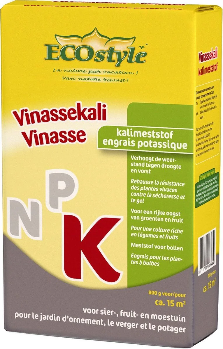 ECOStyle Vinassekali Organische Meststof - Vuor Kaliumtekort - Voor Moestuin, Siertuin En Fruit - Hoger Weerstand Tegen Droogte & Vorst - 15M² - 800 GR 7 ECOStyle Vinassekali Organische Meststof - Vuor Kaliumtekort - Voor Moestuin, Siertuin En Fruit - Hoger Weerstand Tegen Droogte & Vorst - 15M² - 800 GR - Afbeelding 7
