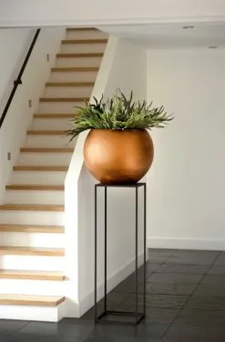 Capi Europe - Vaas Bol Retro - 30x25 - Goud - Bloempot Voor Binnen - BRTG104 -Bloempotten Verkoop 788x1200