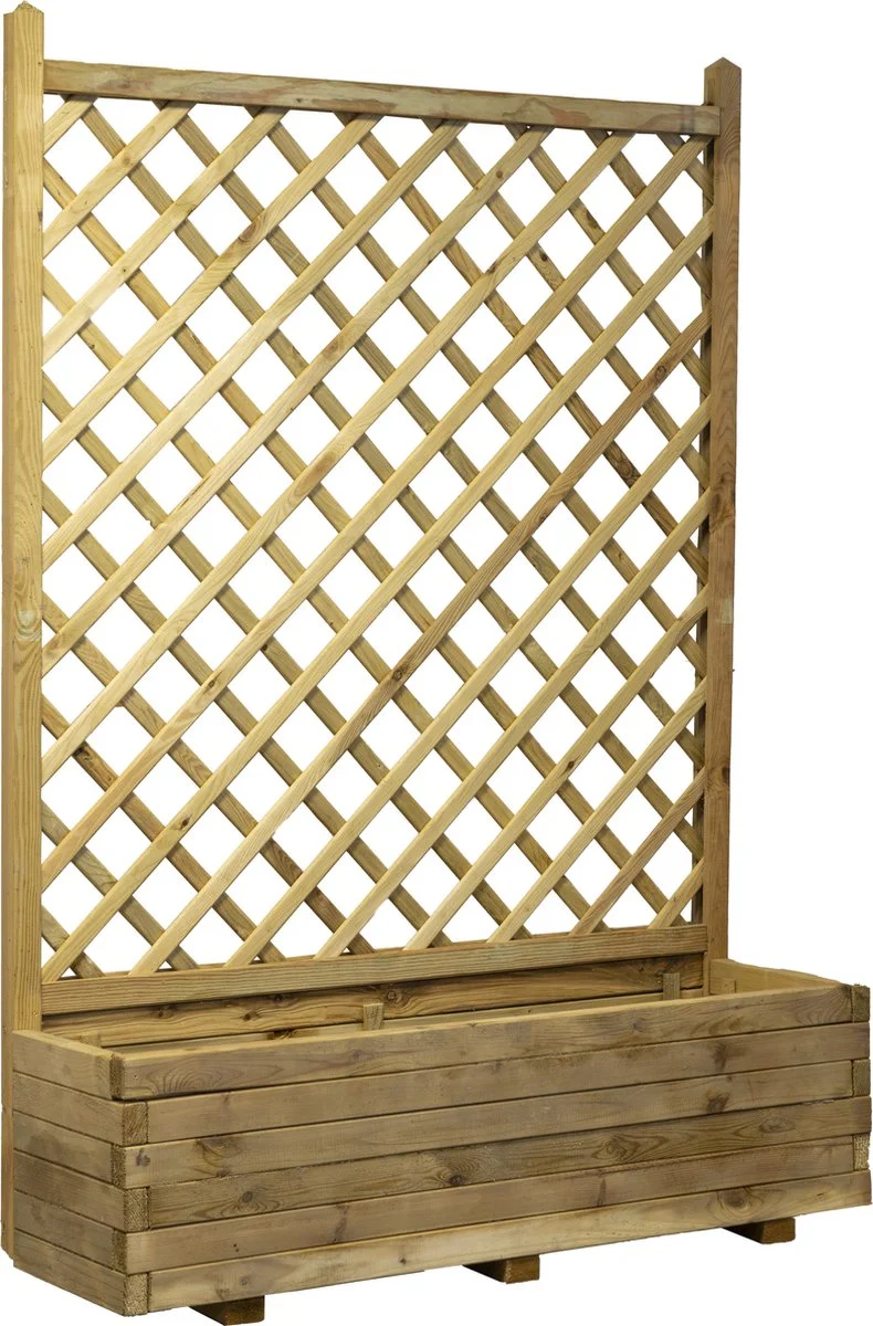 Beste Prijsshop Bloembak Met Trellis | 120x40x170 Cm | Grenen | Geïmpregneerd 2 Beste Prijsshop Bloembak Met Trellis | 120x40x170 Cm | Grenen | Geïmpregneerd - Afbeelding 2