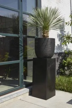 Capi Europe - Bloempot Bol Rib NL - 54x52 - Zwart - Voor Binnen En Buiten - KBLR935 -Bloempotten Verkoop 799x1200 3